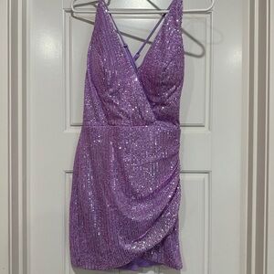 Sequin Purple Dress